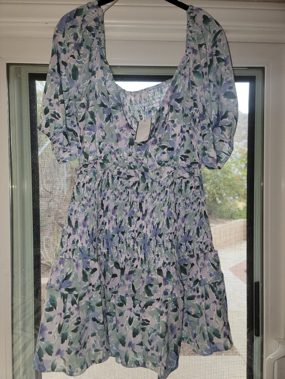 Lush Blue Floral Sun Dress